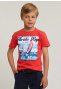 Normal fit basic T-shirt korte mouwen cornell red