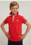 Custom fit fancy polo short sleeves stanford red