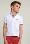 Custom fit fancy polo short sleeves white