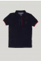 Polo ajusté sportif stretch navy