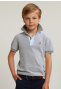 Custom fit fancy cotton polo short sleeves lt safari mix