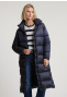 Navy hooded down coat