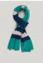 Green/off white basic scarf