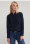 Navy buttoned T-shirt long sleeves