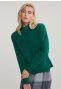 Green crew neck cardigan applied pockets