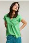 T-shirt V coton vert