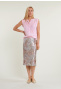 Pink glitter midi stretch skirt