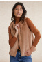 Sleeveless coat beige