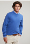 Basic crew neck sweater crown blue