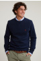 Basic crew neck sweater navy