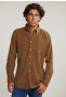 Custom fit corduroy shirt caribou