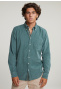 Chemise velours côtelé ajustée green cape