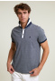 Custom fit silky cotton polo polo navy