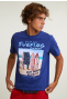 Normal fit basic T-shirt short sleeves royal blue