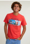 Normal fit basic T-shirt korte mouwen cornell red