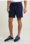 Fancy linen drawstring short oxford blue