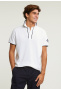 Custom fit sporty stretch polo off white