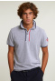 Custom fit sportieve stretch polo oxford mix