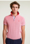 Custom fit katoenen stretch polo stanford red