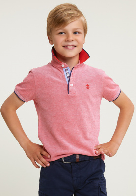 Custom fit cotton polo stanford red