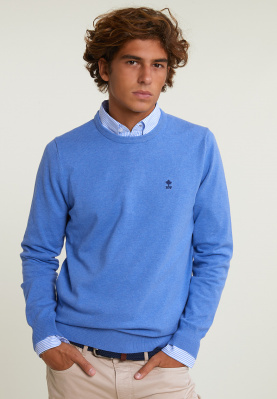 Normal fit basic cotton crew neck pullover yale mix