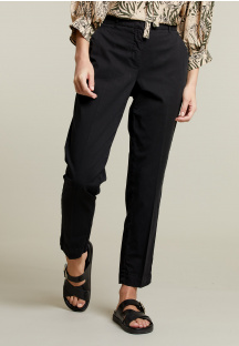 Black cotton chino pants